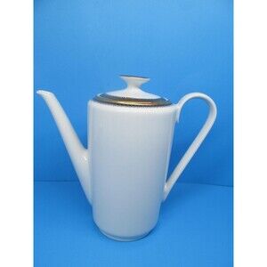 Kahla German Democratic Republic Cobalt, Gold on White 8 1/4"T Coffee Tea Pot GC